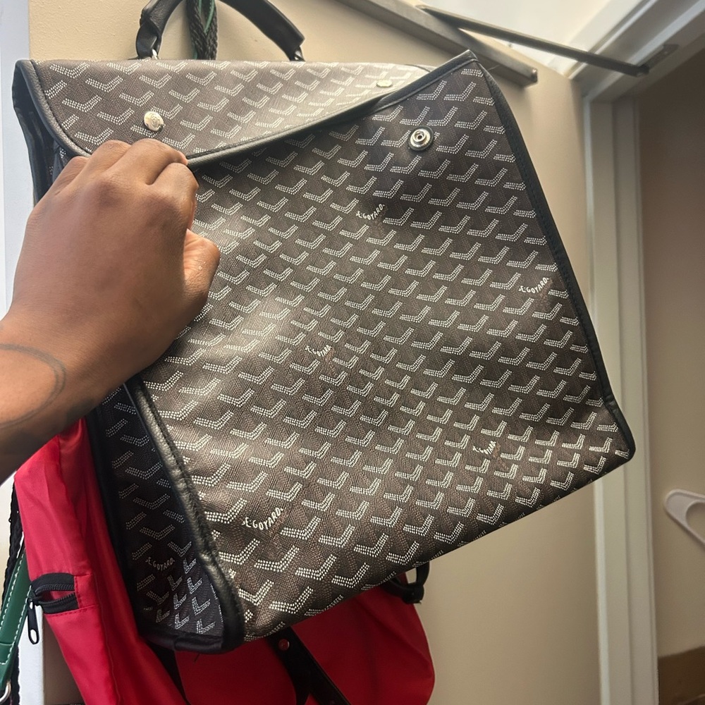 Goyard Black and Gray Backpack